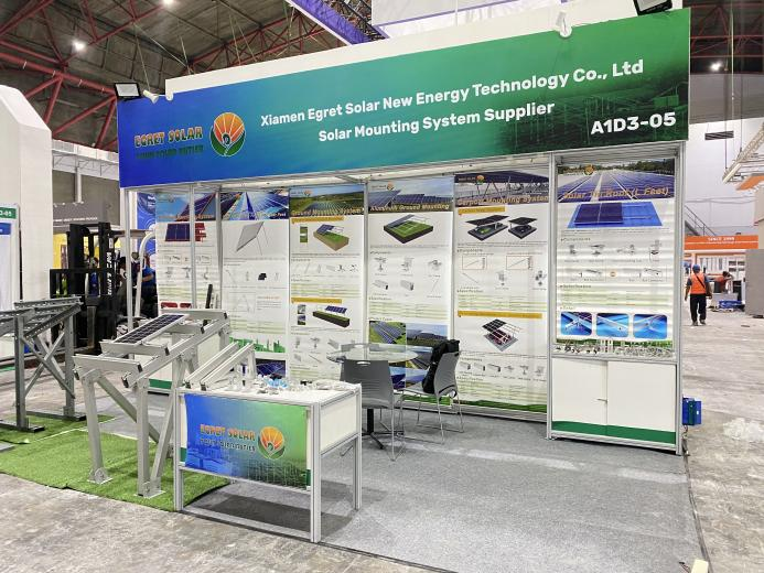 „Egret“ saulės montavimo laikiklis šviečia „Solartech Indonesia 2026“.